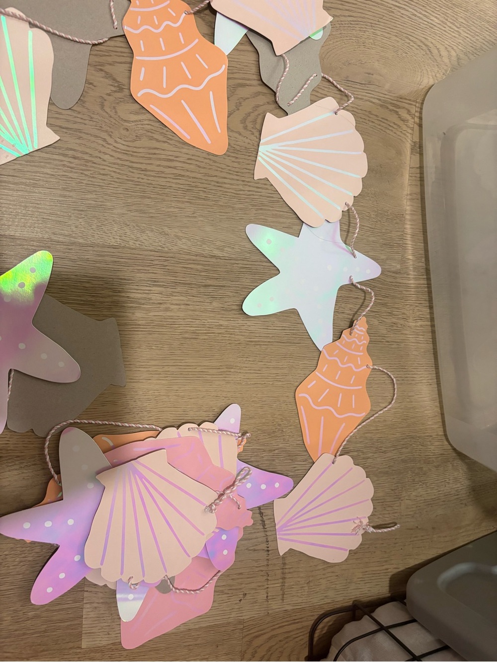 Pastel Seashell & Starfish Garland - Pink & Peach